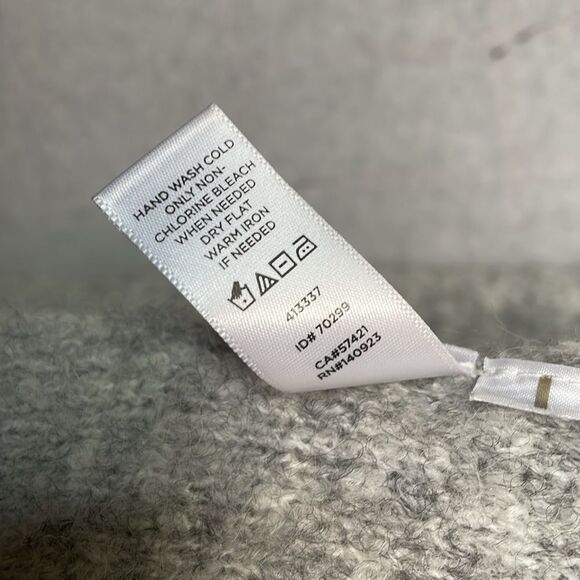 Lou & Grey Wool Blend Long Grey Sweater Vest/Duster w/Slits & Pockets (Small) - Picture 9 of 14